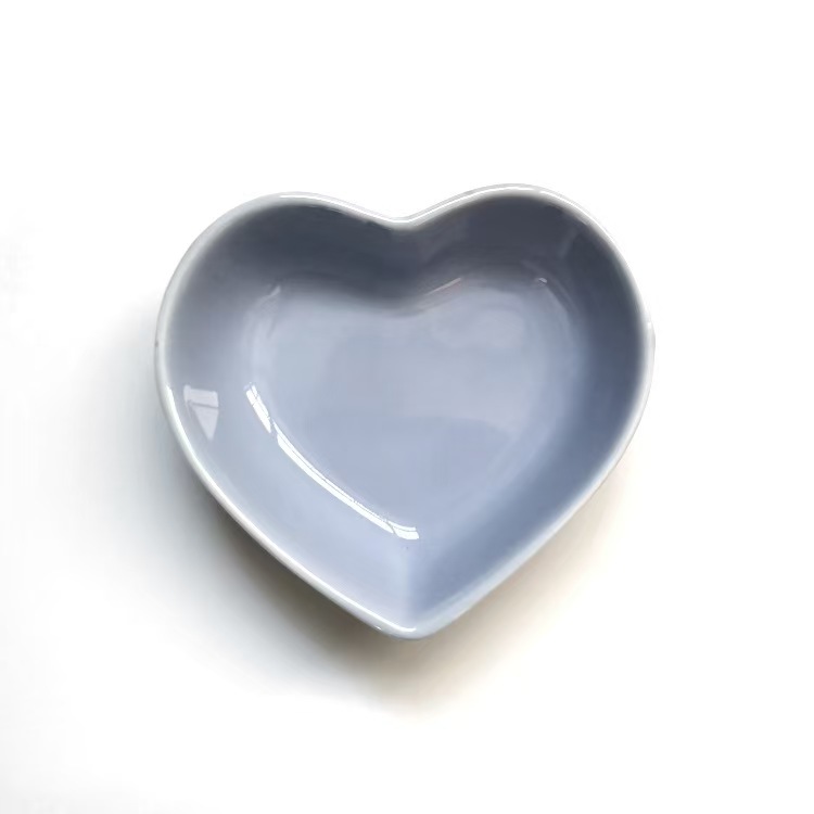 New Hamster Feeding Bowl Heart-shaped Pet Feeder Bowl Ceramic Snack Bowl