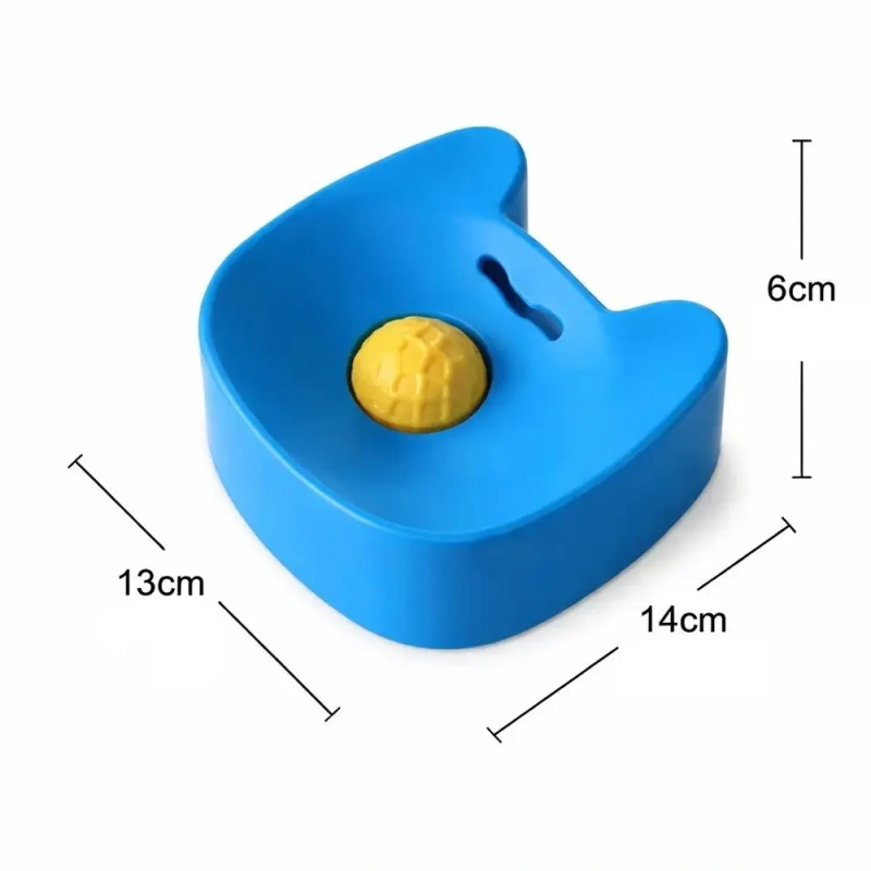 Simple Anti-Choking Dog Lick Bowl with Rolling Ball Anti Slip Interactive Lick Bowl Water Treat Lick for Wet Food