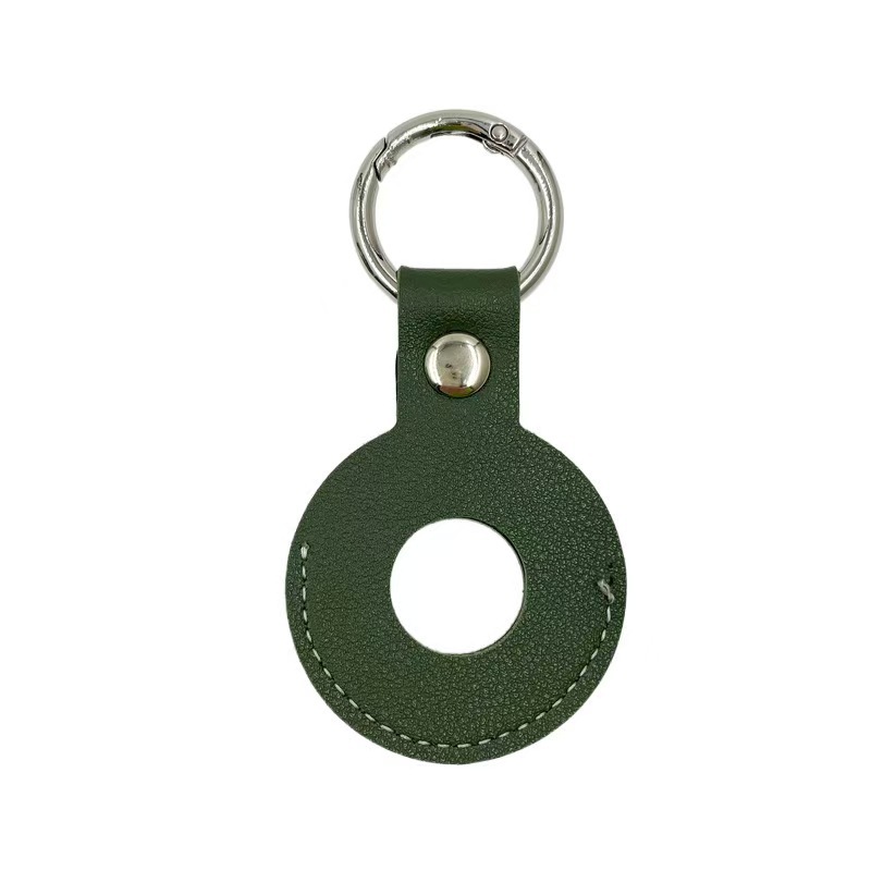 PU Leather AirTag Holder Customizable Anti-Lost Tracker AirTag Sleeve Portable AirTag Holder with Key Ring