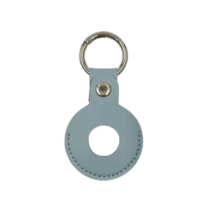 PU Leather AirTag Holder Customizable Anti-Lost Tracker AirTag Sleeve Portable AirTag Holder with Key Ring