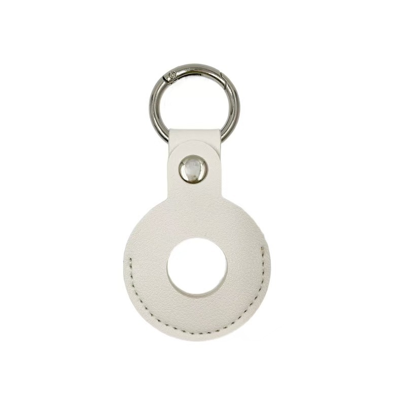 PU Leather AirTag Holder Customizable Anti-Lost Tracker AirTag Sleeve Portable AirTag Holder with Key Ring