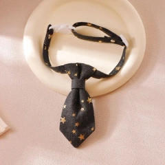 New Design Cute Eco-Friendly Solid Polyester Leisure Pet Tie Cat Dog Collar All Seasons Accessory
