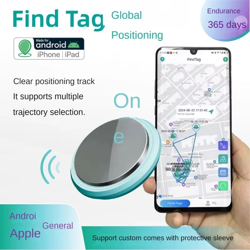 Mini GPS Tracker for Pets - AirTag Replacement for Android iOS, Anti-Lost Dog Cat Locator with Real-Time Tracking,GPS for pets