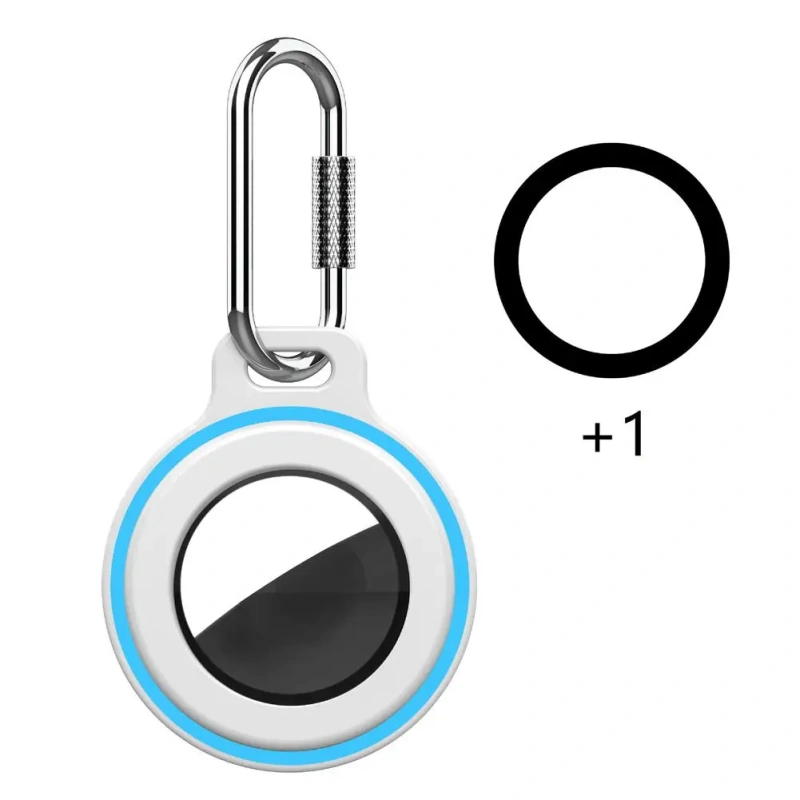 Protective Case For Apple AirTags Anti-Lost Cover With Keychain Silicone Bumper Anti-Scratch For Air Tag