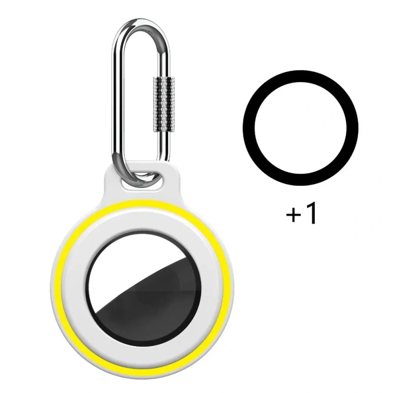Protective Case For Apple AirTags Anti-Lost Cover With Keychain Silicone Bumper Anti-Scratch For Air Tag
