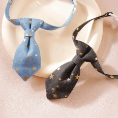 New Design Cute Eco-Friendly Solid Polyester Leisure Pet Tie Cat Dog Collar All Seasons Accessory