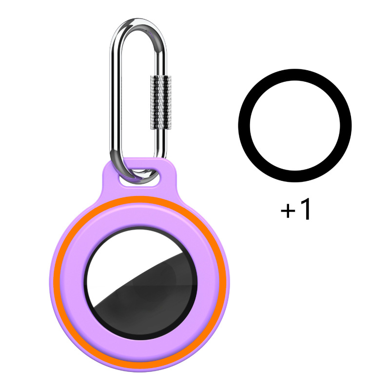 Protective Case For Apple AirTags Anti-Lost Cover With Keychain Silicone Bumper Anti-Scratch For Air Tag