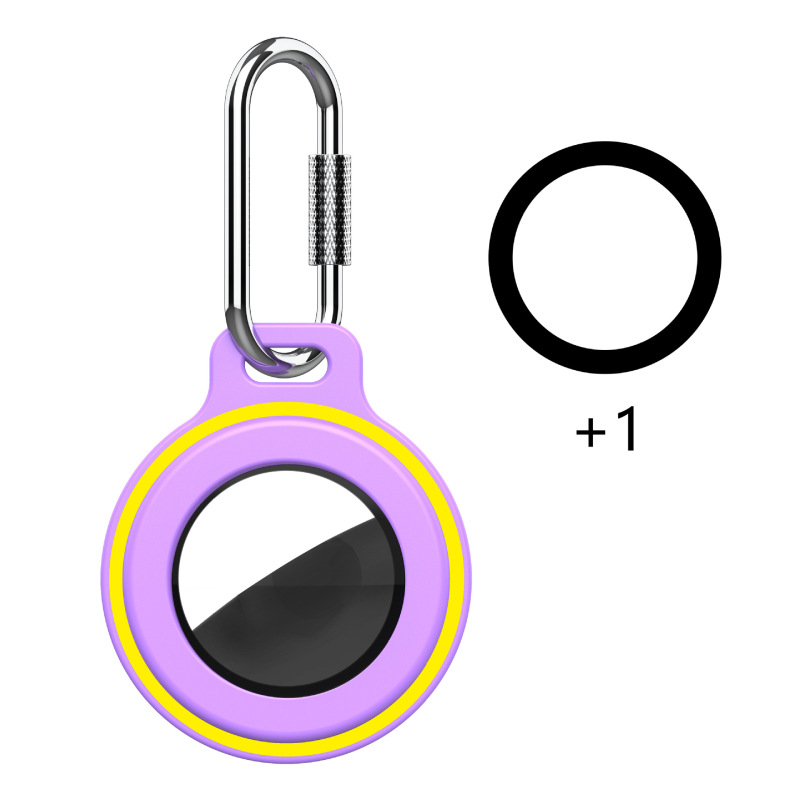 Protective Case For Apple AirTags Anti-Lost Cover With Keychain Silicone Bumper Anti-Scratch For Air Tag