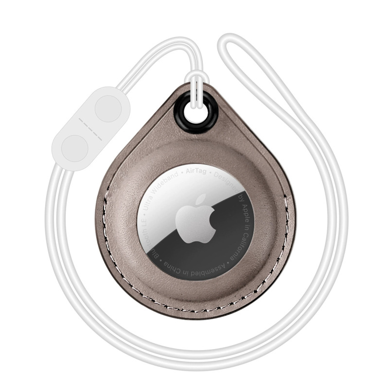 Cow Leather Protective Case For Apple AirTags Keychain Locator Cover Bag