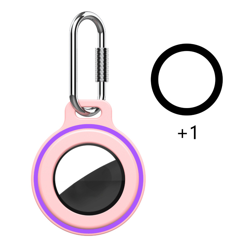 Protective Case For Apple AirTags Anti-Lost Cover With Keychain Silicone Bumper Anti-Scratch For Air Tag