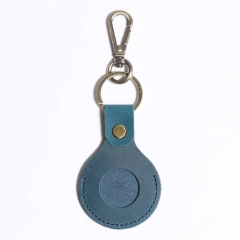 Air Tag Keychain for Apple Airtags Holder, Vintage Protective Leather Case Tracker Cover Compatible New AirTag Dog Collar
