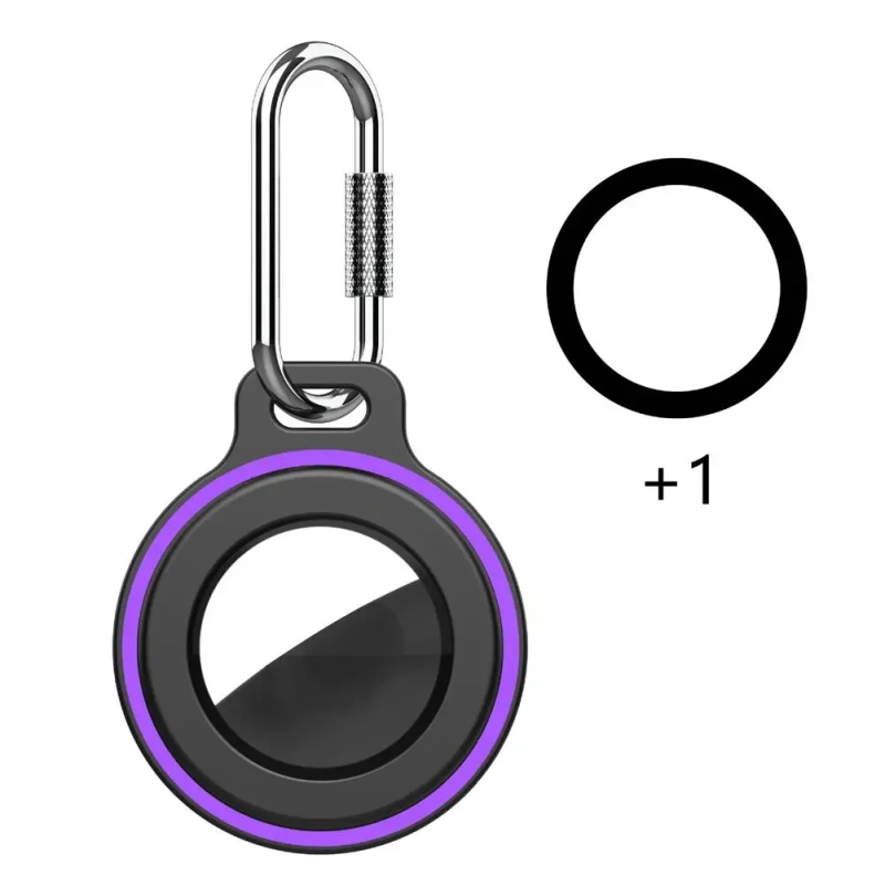 Protective Case For Apple AirTags Anti-Lost Cover With Keychain Silicone Bumper Anti-Scratch For Air Tag