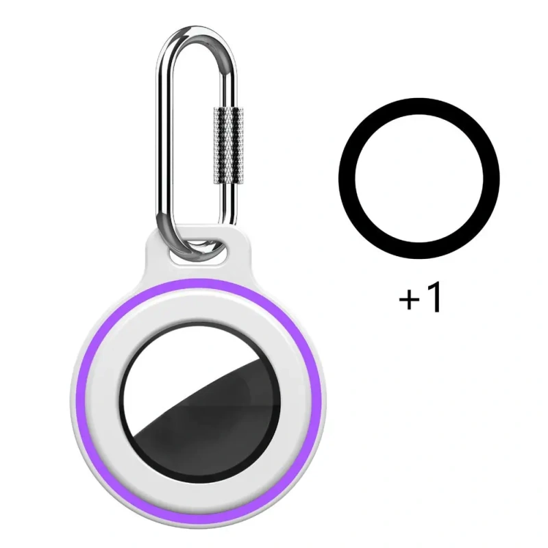 Protective Case For Apple AirTags Anti-Lost Cover With Keychain Silicone Bumper Anti-Scratch For Air Tag