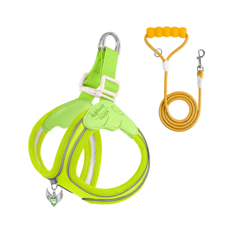 Adjustable Escape Proof Cat and Dog Harness, Lightweight Reflective Vest with Leash