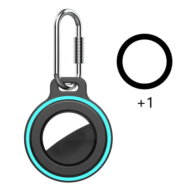Protective Case For Apple AirTags Anti-Lost Cover With Keychain Silicone Bumper Anti-Scratch For Air Tag