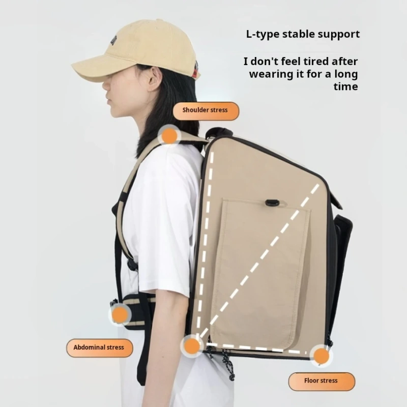 Large Capacity Breathable Pet Backpack Luxury Portable Foldable Cat Dog Tent Bag Solid Outdoor Pet Shoulder Bag