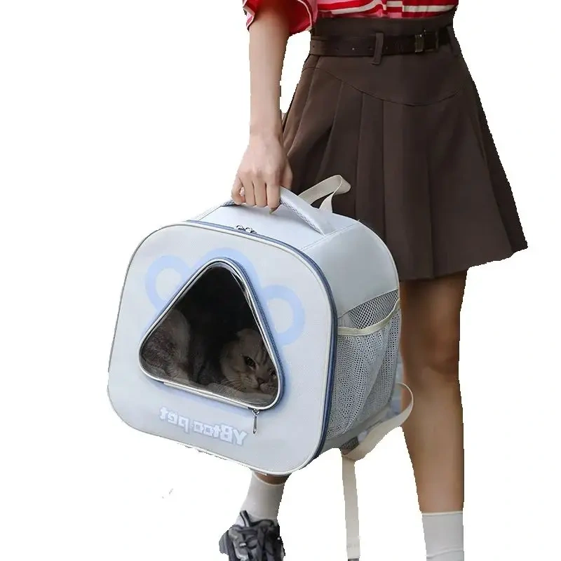 Cat bag Portable breathable outdoor small dog backpack Cat dog backpack Large capacity cat pet supplies backpack
