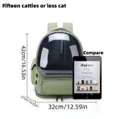 Pet Cat Carrier Bag Outdoor Travel Backpack for Cats Small Dogs Ventilation Breathable Cat Carrying Bag Pet Supplies Transparent