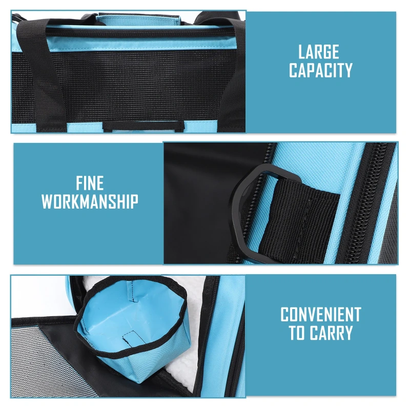 1Pcs Car Travel Pet Carrier for Cats Large Capacity Ventilated Mesh Design Handheld Portable Outdoor Storage Bag