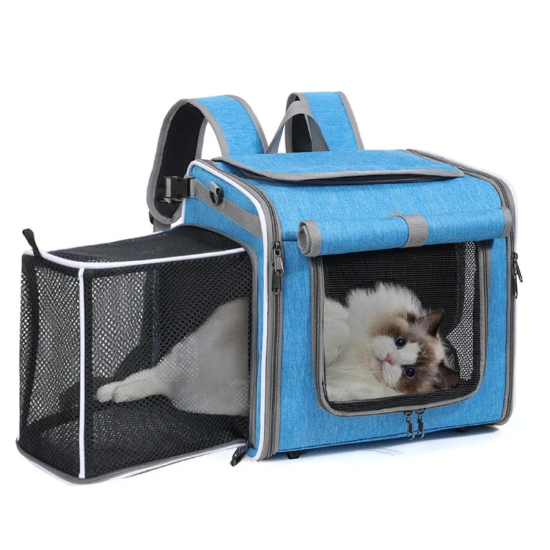 New Portable Cat Backpack for Outdoor Use Small Pet Bicycle Bag Visible and Breathable Front Passenger Doghouse