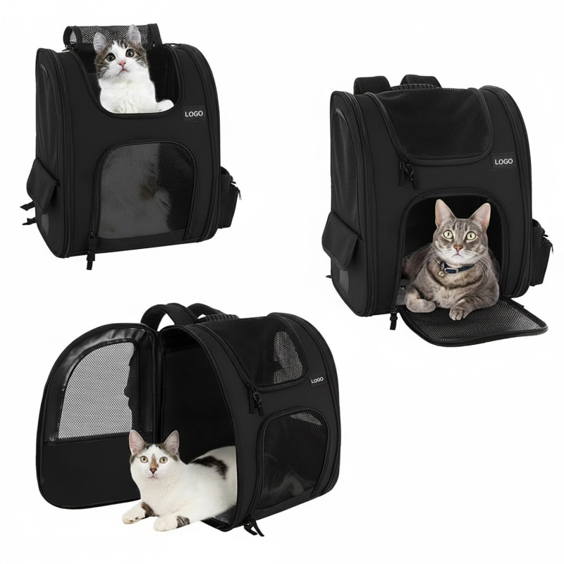 Hot Sale Pet Backpack with Lock Zipper Breathable Waterproof Portable Travel Bag for Dogs or Cats