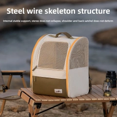 Large Capacity Pet Carrier Backpack Breathable Cat Dog Bag for All Seasons Travel