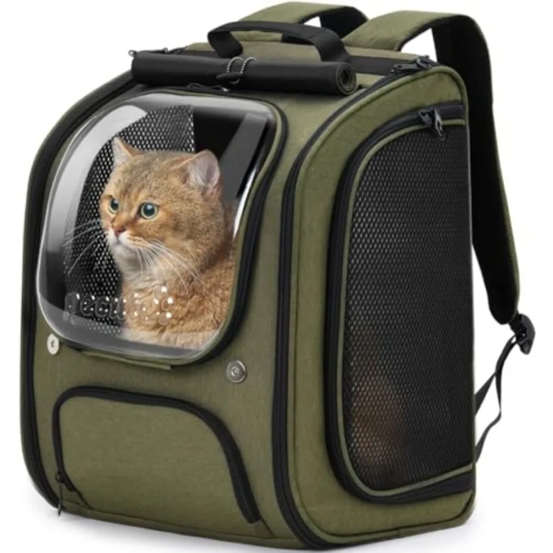 Cat Backpack Carrier, Large Space Cat Bubble Backpack, Breathable Cat Carrier, Shaded Dog Backpack Carrier, Ergonomic 3D Design