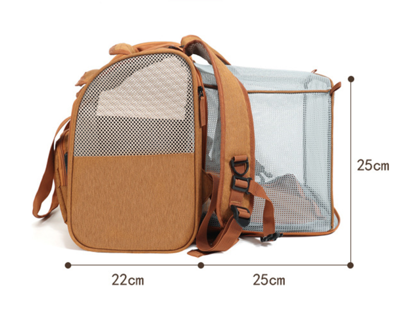 Large Capacity Breathable Pet Backpack Expandable Cat Travel Bag