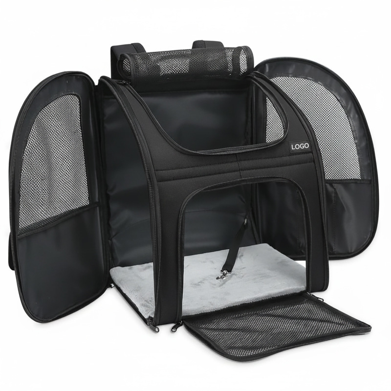 Hot Sale Pet Backpack with Lock Zipper Breathable Waterproof Portable Travel Bag for Dogs or Cats