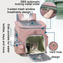 Stock Available LDLC QS-002-L Pet Bags Foldable Breathable Portable Cat Backpack
