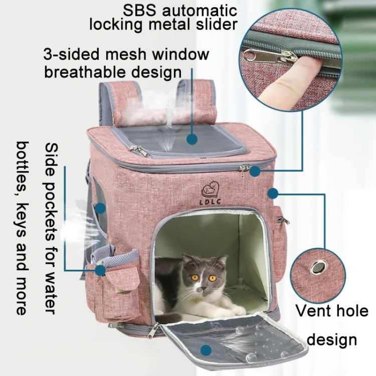 Stock Available LDLC QS-002-L Pet Bags Foldable Breathable Portable Cat Backpack