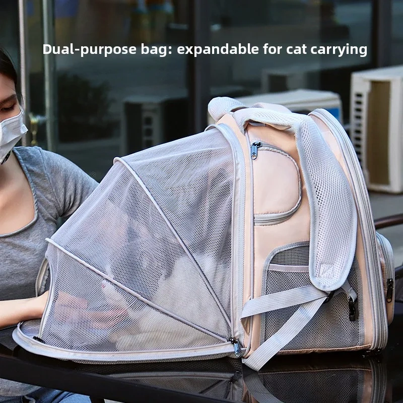 Foldable Portable Cat Backpack Large Capacity Pet Bag for Small to Medium Dogs And Cats Travel Outings Pet Carrier Bag