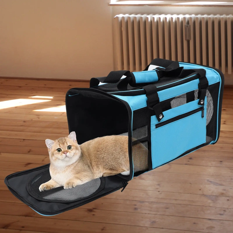 1Pcs Car Travel Pet Carrier for Cats Large Capacity Ventilated Mesh Design Handheld Portable Outdoor Storage Bag