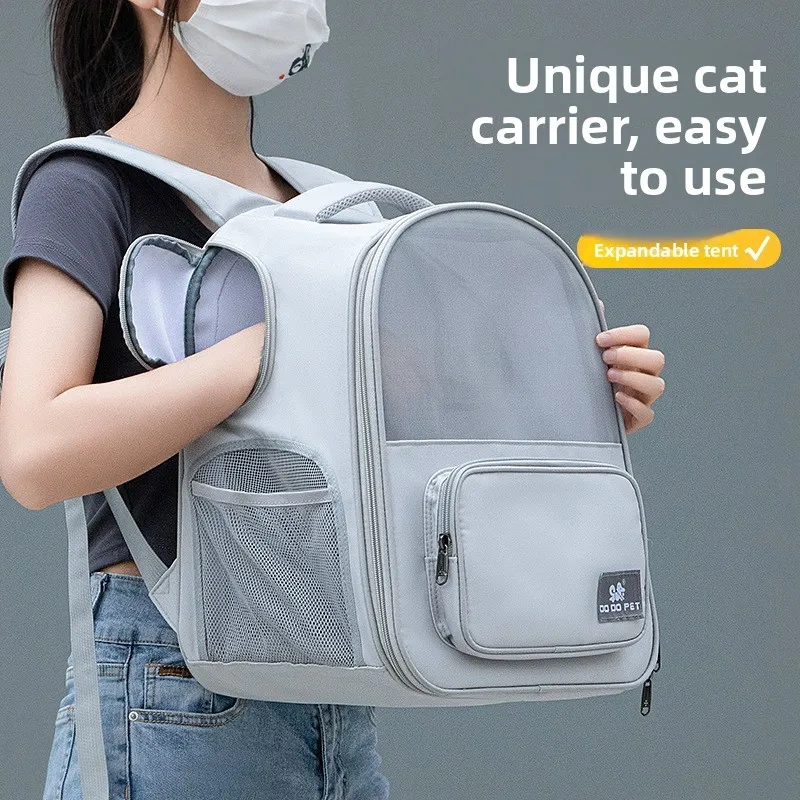 Foldable Portable Cat Backpack Large Capacity Pet Bag for Small to Medium Dogs And Cats Travel Outings Pet Carrier Bag