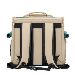 Large Capacity Polyester Fashion Zipper Double Shoulder Dog Backpack Solid Pattern Pet Carrier for Small Animals