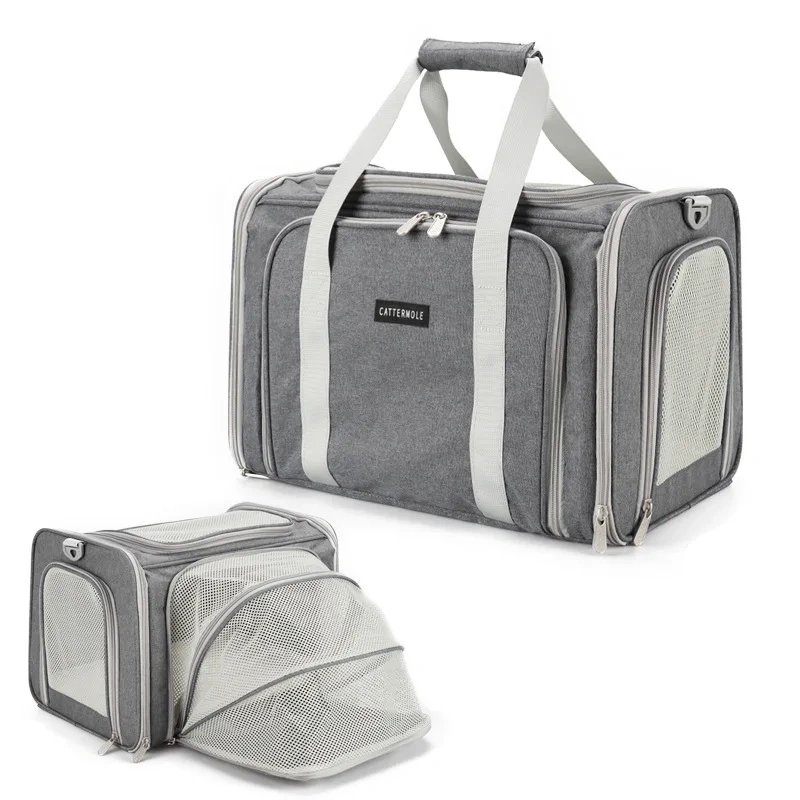 Breathable Pet Cat Carrier Backpack Foldable Oxford Soft-Side Travel Bag Expandable Large Capacity Creative for Cats Dogs