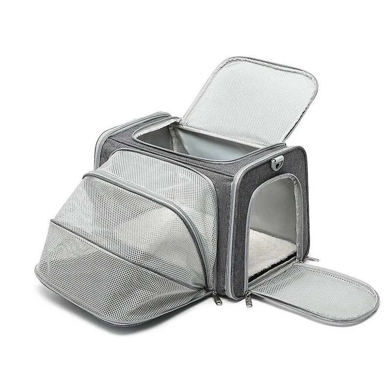 Breathable Pet Cat Carrier Backpack Foldable Oxford Soft-Side Travel Bag Expandable Large Capacity Creative for Cats Dogs