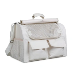 Breathable Pet Carrier bag with Mesh Design foldable Travel Puppy Carrier with multiple pockets Dog Soft Sided bags with cushion