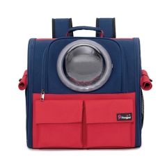 Large Capacity Polyester Fashion Zipper Double Shoulder Dog Backpack Solid Pattern