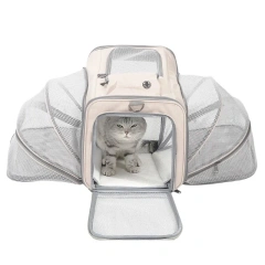 Small Dogs Carrier Soft Cat Carrier Stylish Expandable Pets Carriers Puppies Kitties Cage Ventilated Rabbit Small Animals Travel