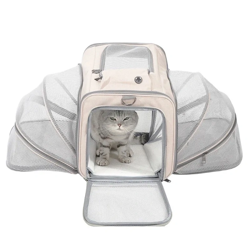 Small Dogs Carrier Soft Cat Carrier Stylish Expandable Pets Carriers Puppies Kitties Cage Ventilated Rabbit Small Animals Travel