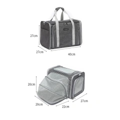 Breathable Pet Cat Carrier Backpack Foldable Oxford Soft-Side Travel Bag Expandable Large Capacity Creative for Cats Dogs