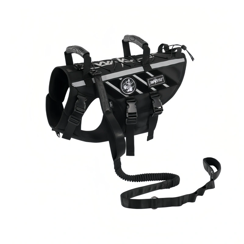 Hot Seller Tactical Dog Harness Vest Outdoor Large and Medium Dog Leash With Adjustable Chest Strap Hiking and Walking for Dogs