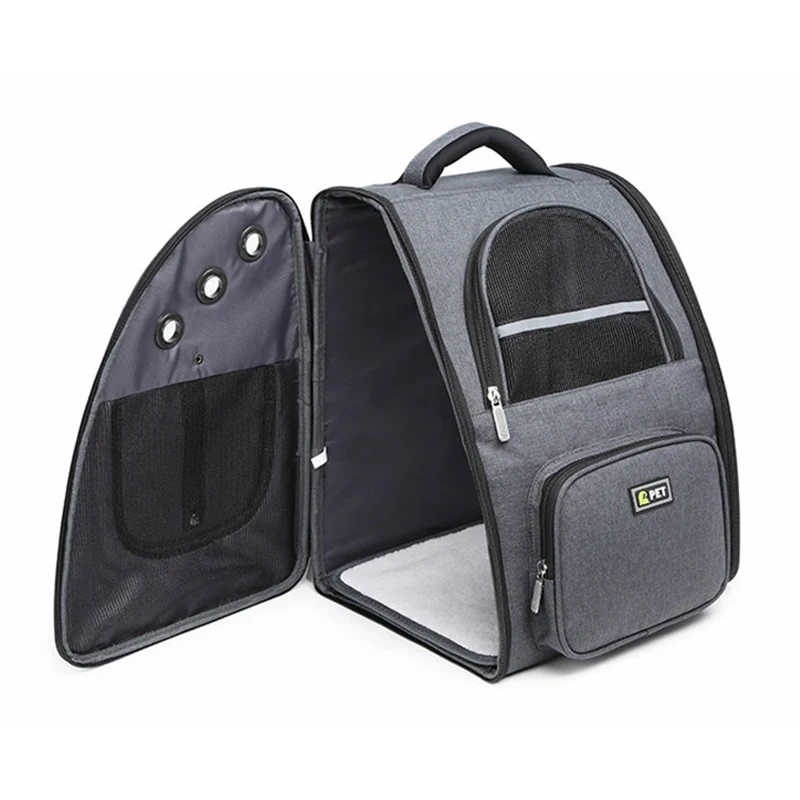 Cat Backpack Portable Breathable Dog Carrier Backpack Travel Pet Bag for Larger Cats Small Dogs Foldable Pet Backpack Handbag