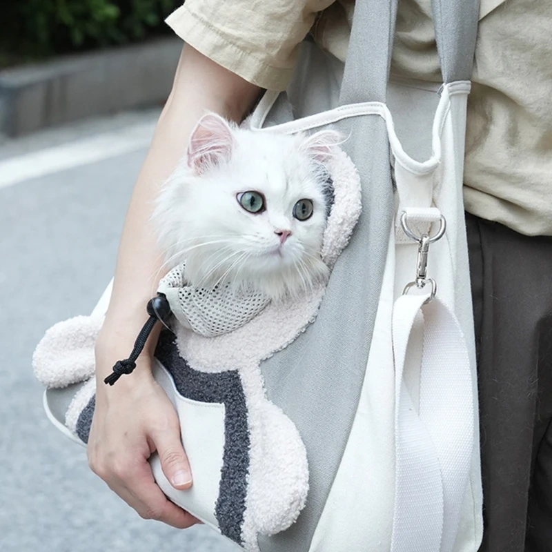 MultiUse Pet Carriers Bag With Open Top Easy to Carry Shoulder Bag For Small Dog J0MC