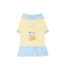 Pet Dog Polo Shirts Breathable Cotton pet dog polo dress Pullover - Button Up Collar Polo for Small Dogs pet polo skirt clothes