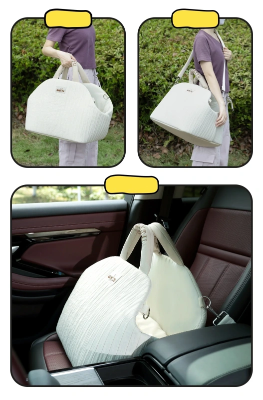 pet soft sided carrier bag white Extra-Large & Wide Pet Bag Pet Car Seat Bag pet sling bag cat dog outdoor carrier