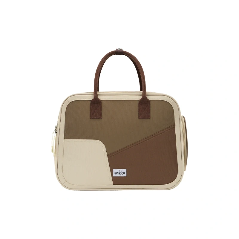 luxury pet carrier Large Capacity pet bag for Dogs and Cats foldable soft sided cat carrier bag dog Carrier sling bag brown