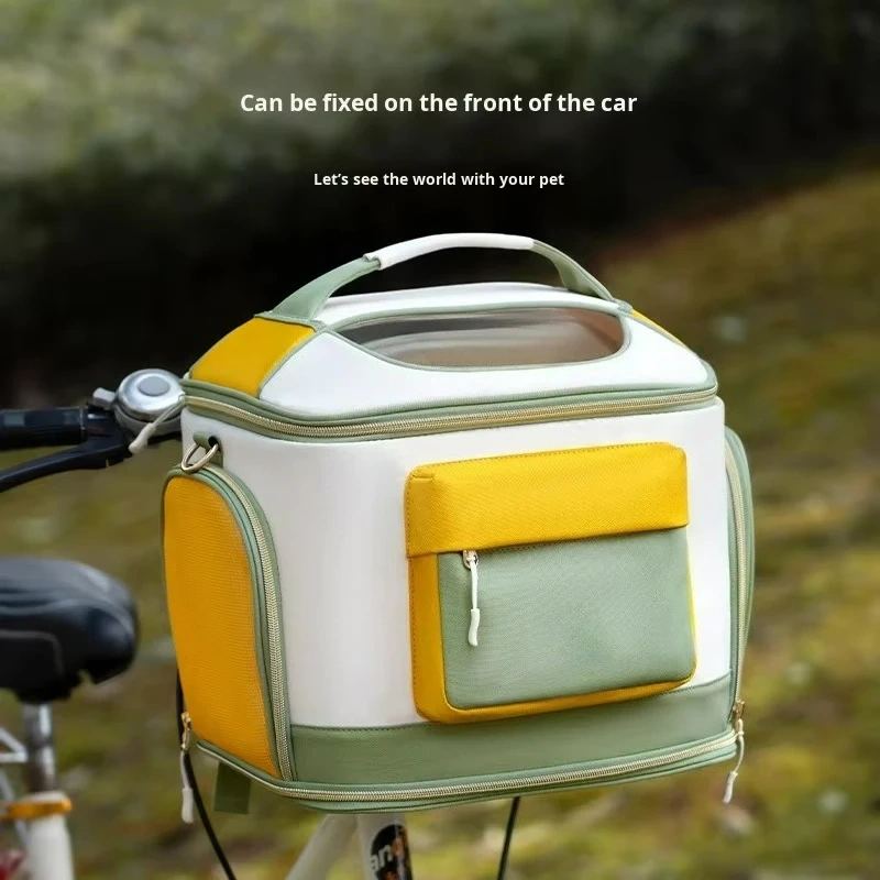 Eco Friendly Cycling Dog Backpack Breathable Single Shoulder Nylon Carrier for Bicycle Rides