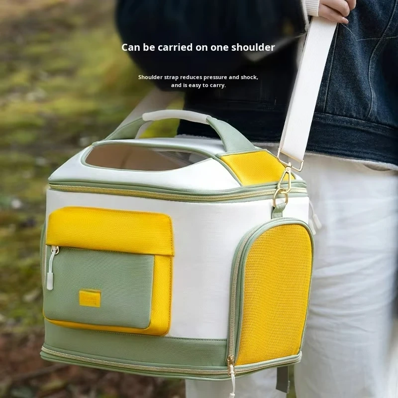 Eco Friendly Cycling Dog Backpack Breathable Single Shoulder Nylon Carrier for Bicycle Rides
